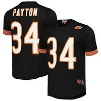 Men's Mitchell & Ness Walter Payton Black Chicago Bears Retired Player Name Number Mesh Top