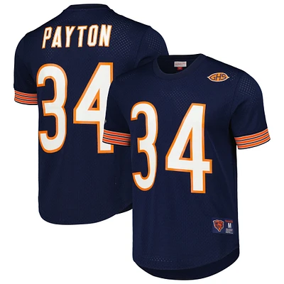 Men's Mitchell & Ness Walter Payton Navy Chicago Bears Retired Player Name Number Mesh Top