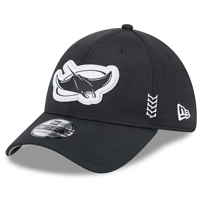 Men's New Era Black Tampa Bay Rays 2024 Clubhouse 39THIRTY Flex Hat