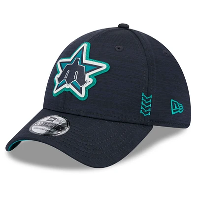 Men's New Era  Navy Seattle Mariners 2024 Clubhouse 39THIRTY Flex Fit Hat