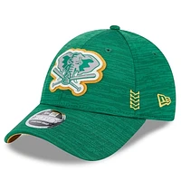 Men's New Era  Green Oakland Athletics 2024 Clubhouse 9FORTY Adjustable Hat