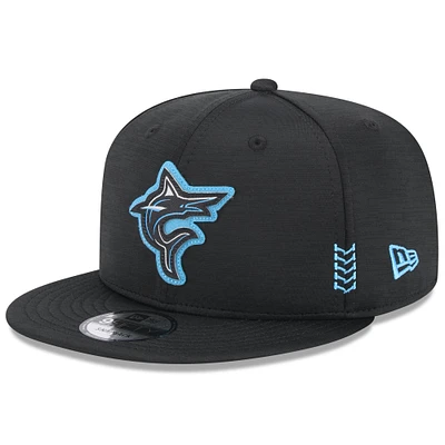 Men's New Era  Black Miami Marlins 2024 Clubhouse 9FIFTY Snapback Hat