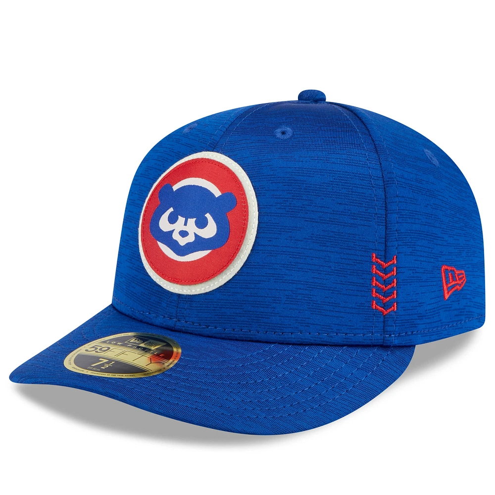 Men's New Era  Royal Chicago Cubs 2024 Clubhouse Low Profile 59FIFTY Fitted Hat