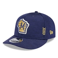 Men's New Era Navy Milwaukee Brewers 2024 Clubhouse Low Profile 9FIFTY Snapback Hat