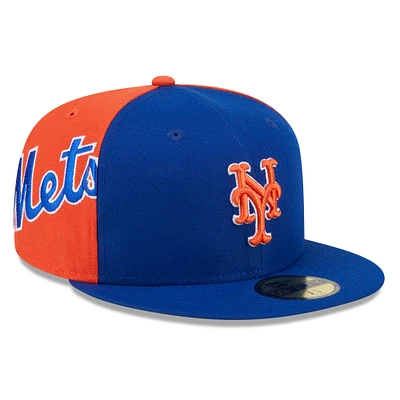 Men's New Era Royal/Orange New York Mets Gameday Sideswipe 59FIFTY Fitted Hat