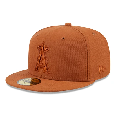 Men's New Era Brown Los Angeles Angels Spring Color 59FIFTY Fitted Hat