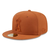 Men's New Era Brown Los Angeles Angels Spring Color 59FIFTY Fitted Hat