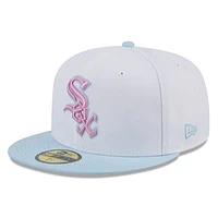 Men's New Era /Light Blue Chicago White Sox Spring Color Basic Two-Tone 59FIFTY Fitted Hat