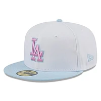 Men's New Era /Light Blue Los Angeles Dodgers Spring Color Basic Two-Tone 59FIFTY Fitted Hat