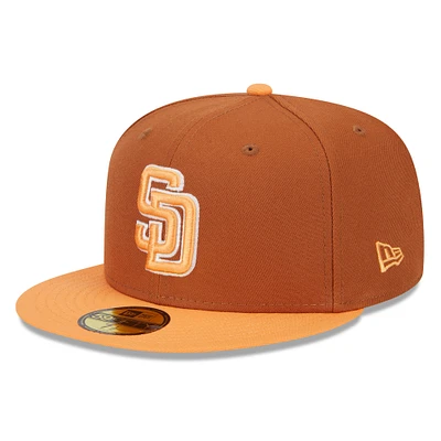 Men's New Era Brown/Orange San Diego Padres Spring Color Basic Two-Tone 59FIFTY Fitted Hat