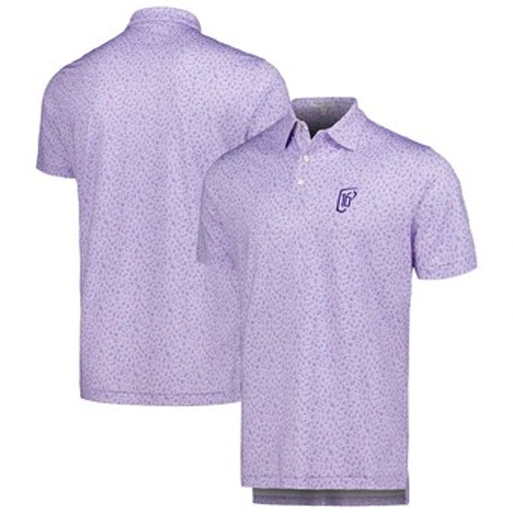 Men's Peter Millar  Purple WM Phoenix Open Painkillers Performance Jersey Polo