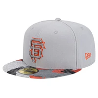 Men's New Era Gray San Francisco Giants Active Team Camo 59FIFTY Fitted Hat