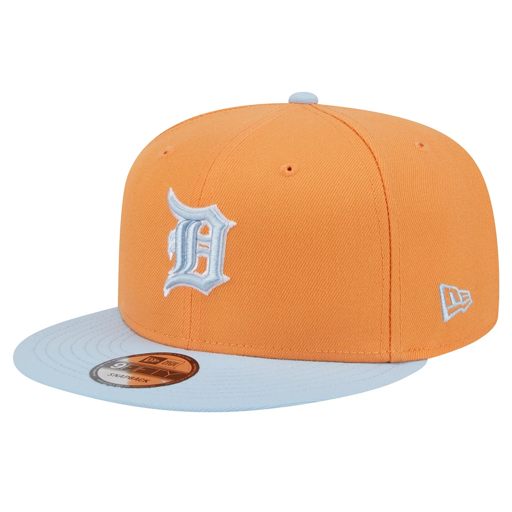 Men's New Era Orange Detroit Tigers Spring Color Two-Tone 9FIFTY Snapback Hat