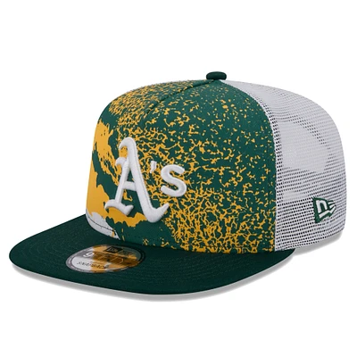 Men's New Era Green Oakland Athletics Court Sport 9FIFTY Snapback Hat