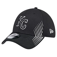 Men's New Era Black Kansas City Royals Active Dash Mark 39THIRTY Flex Hat