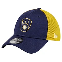 Men's New Era Navy Milwaukee Brewers Neo 39THIRTY Flex Hat