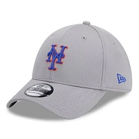 Men's New Era Gray York Mets Active Pivot 39THIRTY Flex Hat