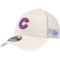 Men's New Era Stone Chicago Cubs Game Day 9TWENTY Adjustable Trucker Hat