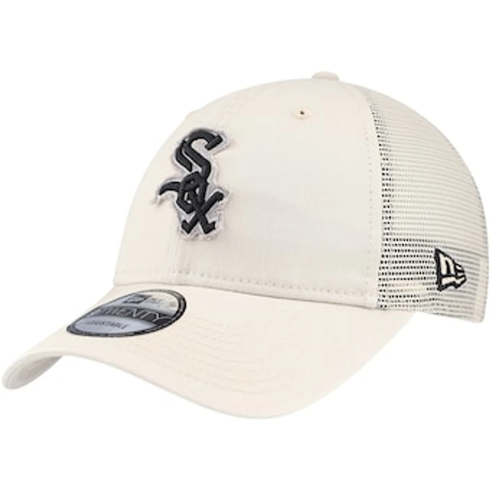 Men's New Era Stone Chicago White Sox Game Day 9TWENTY Adjustable Trucker Hat