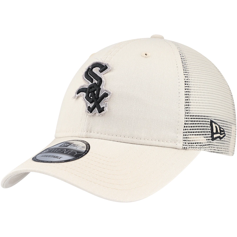 Men's New Era Stone Chicago White Sox Game Day 9TWENTY Adjustable Trucker Hat