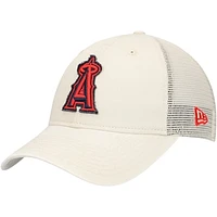 Men's New Era Stone Los Angeles Angels Game Day 9TWENTY Adjustable Trucker Hat