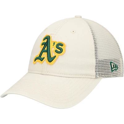 Men's New Era Stone Oakland Athletics Game Day 9TWENTY Adjustable Trucker Hat