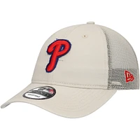 Men's New Era Stone Philadelphia Phillies Game Day 9TWENTY Adjustable Trucker Hat