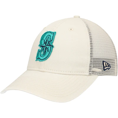 Men's New Era Stone Seattle Mariners Game Day 9TWENTY Adjustable Trucker Hat