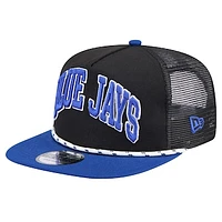 Men's New Era Black Toronto Blue Jays Throwback Meshback Golfer Hat