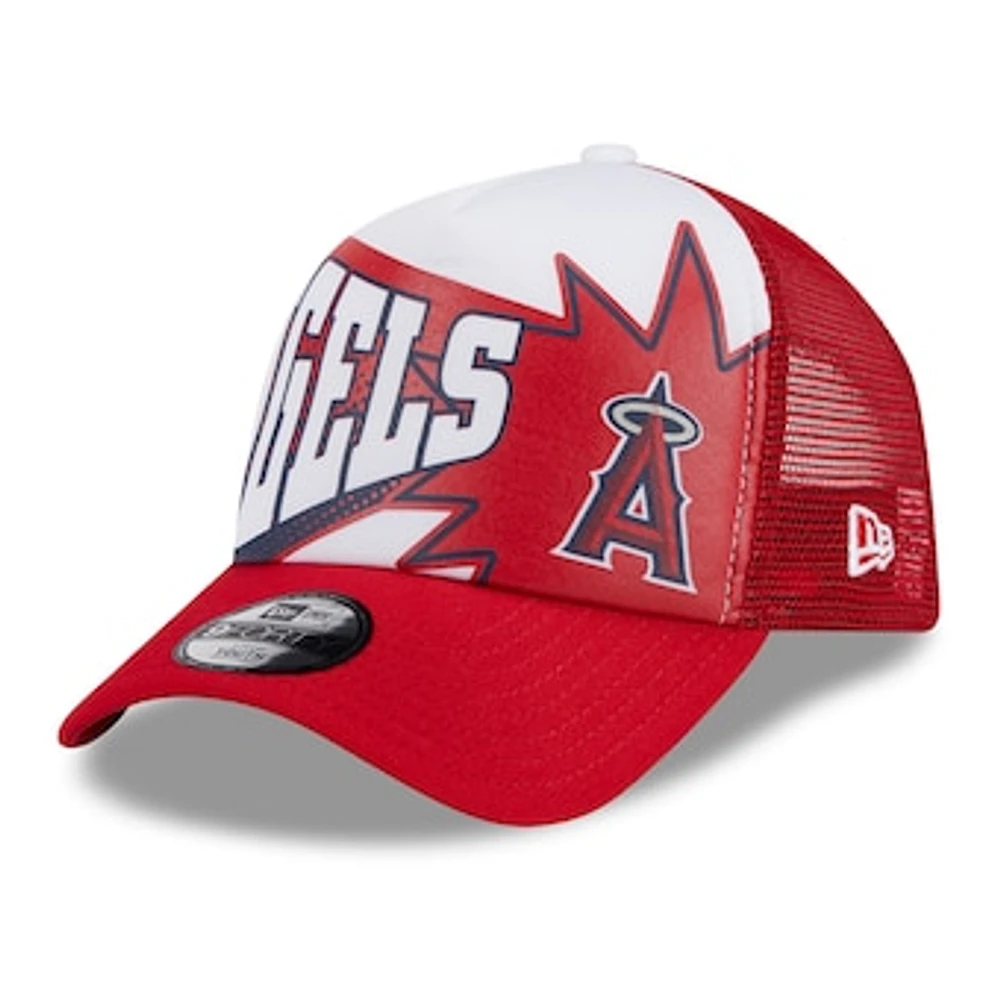 Youth New Era Red Los Angeles Angels Boom 9FORTY Adjustable Hat