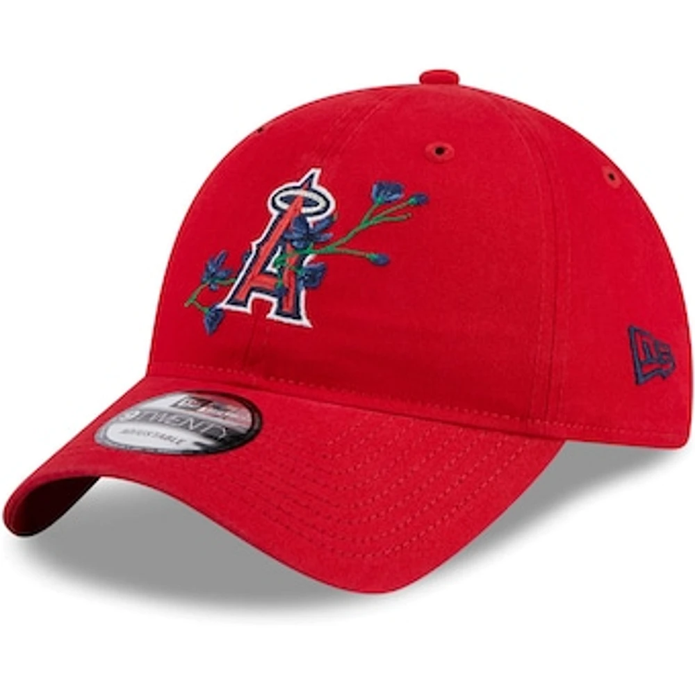 Women's New Era Red Los Angeles Angels Game Day Bloom Branch 9TWENTY Adjustable Hat