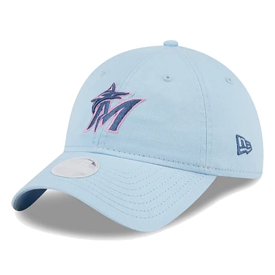 Women's New Era Miami Marlins Multi Light Blue 9TWENTY Adjustable Hat