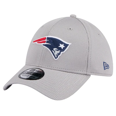 Men's New Era Gray England Patriots Active 39THIRTY Flex Hat