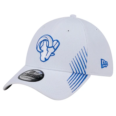 Men's New Era White Los Angeles Rams Active 39THIRTY Flex Hat