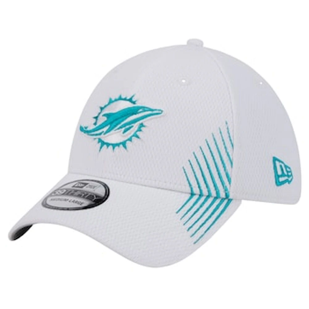 Men's New Era White Miami Dolphins Active 39THIRTY Flex Hat