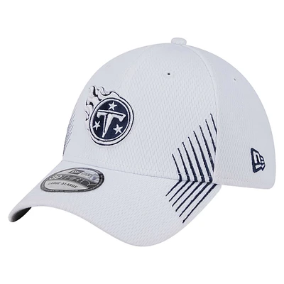 Men's New Era White Tennessee Titans Active 39THIRTY Flex Hat