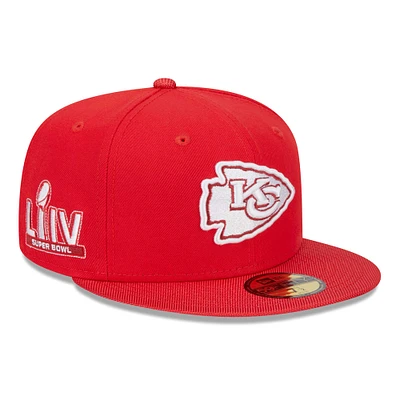 Men's New Era Red Kansas City Chiefs Active Ballistic 59FIFTY Fitted Hat