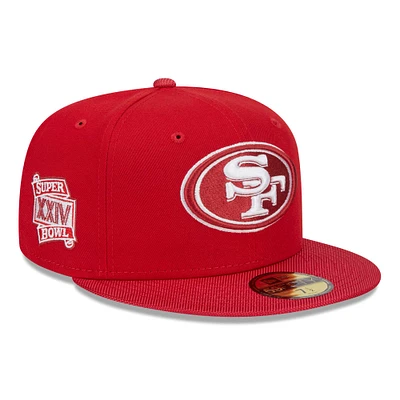 Men's New Era Scarlet San Francisco 49ers Active Ballistic 59FIFTY Fitted Hat