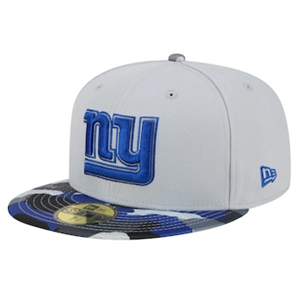 Men's New Era Gray New York Giants Active Camo 59FIFTY Fitted Hat