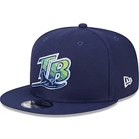 Men's New Era  Navy Tampa Bay Rays 2025 Batting Practice 9FIFTY Snapback Hat