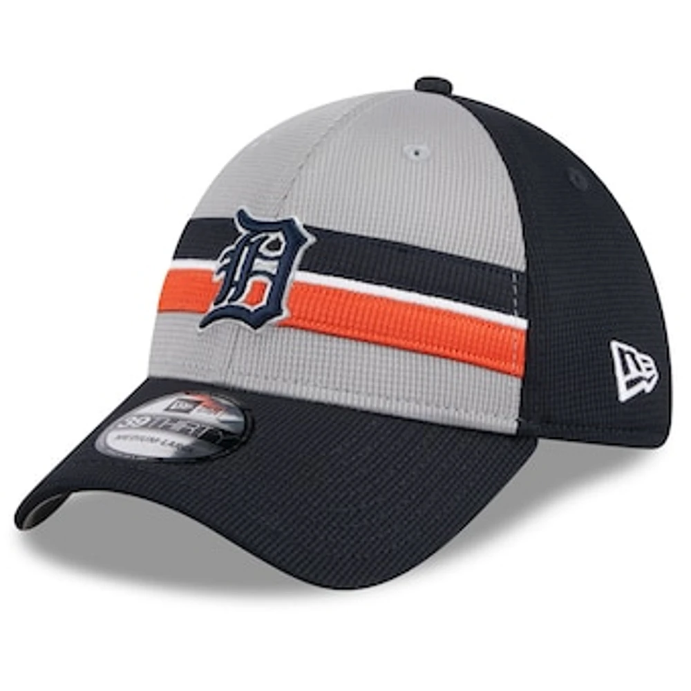 Men's New Era  Gray Detroit Tigers 2024 Batting Practice 39THIRTY Flex Hat