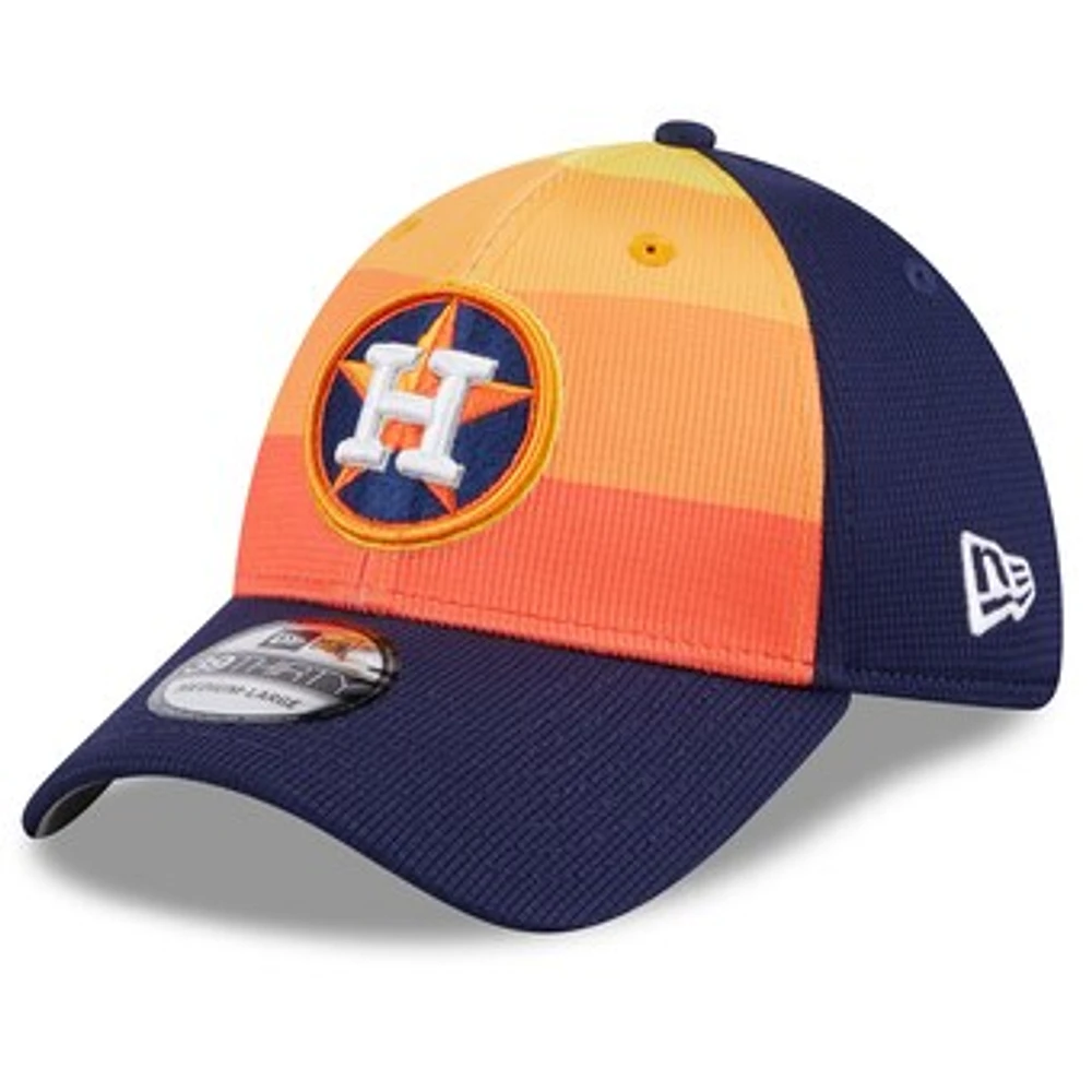 Men's New Era  Orange Houston Astros 2024 Batting Practice 39THIRTY Flex Hat