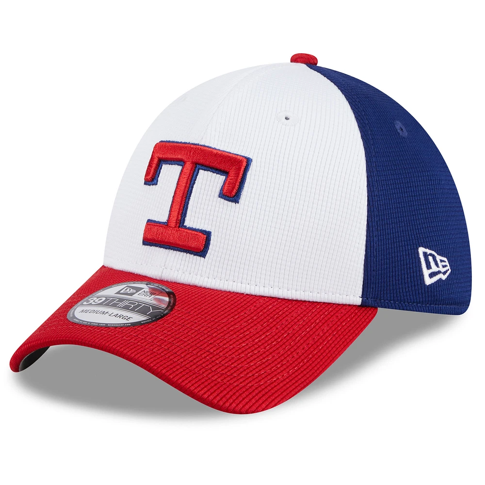 Men's New Era  White Texas Rangers 2024 Batting Practice 39THIRTY Flex Hat