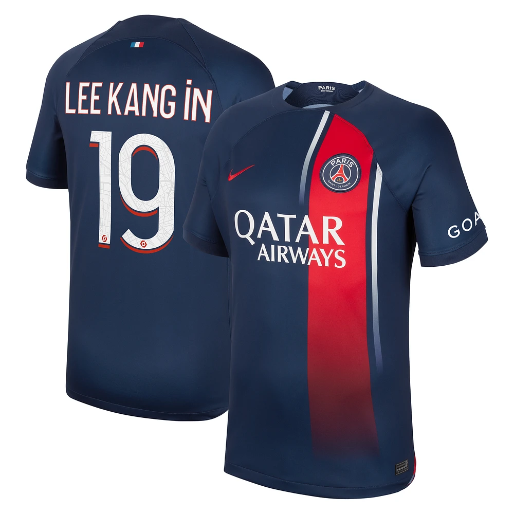 Men's Nike Lee Kang In Navy Paris Saint-Germain 2023/24 Home Replica Player Jersey