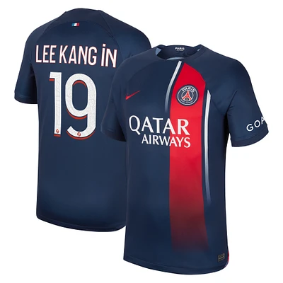 Men's Nike Lee Kang In Navy Paris Saint-Germain 2023/24 Home Replica Player Jersey