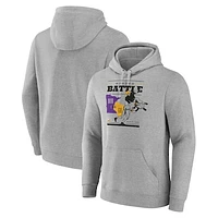 Men's Fanatics Heather Gray Minnesota Vikings vs. Green Bay Packers Border Battle Pullover Hoodie