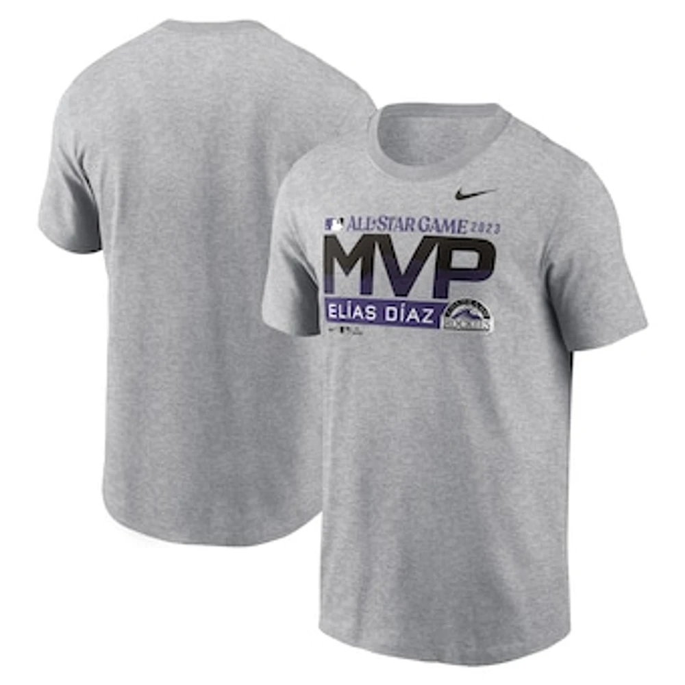 Men's Nike Elias Diaz Heather Gray 2023 MLB All-Star Game MVP T-Shirt