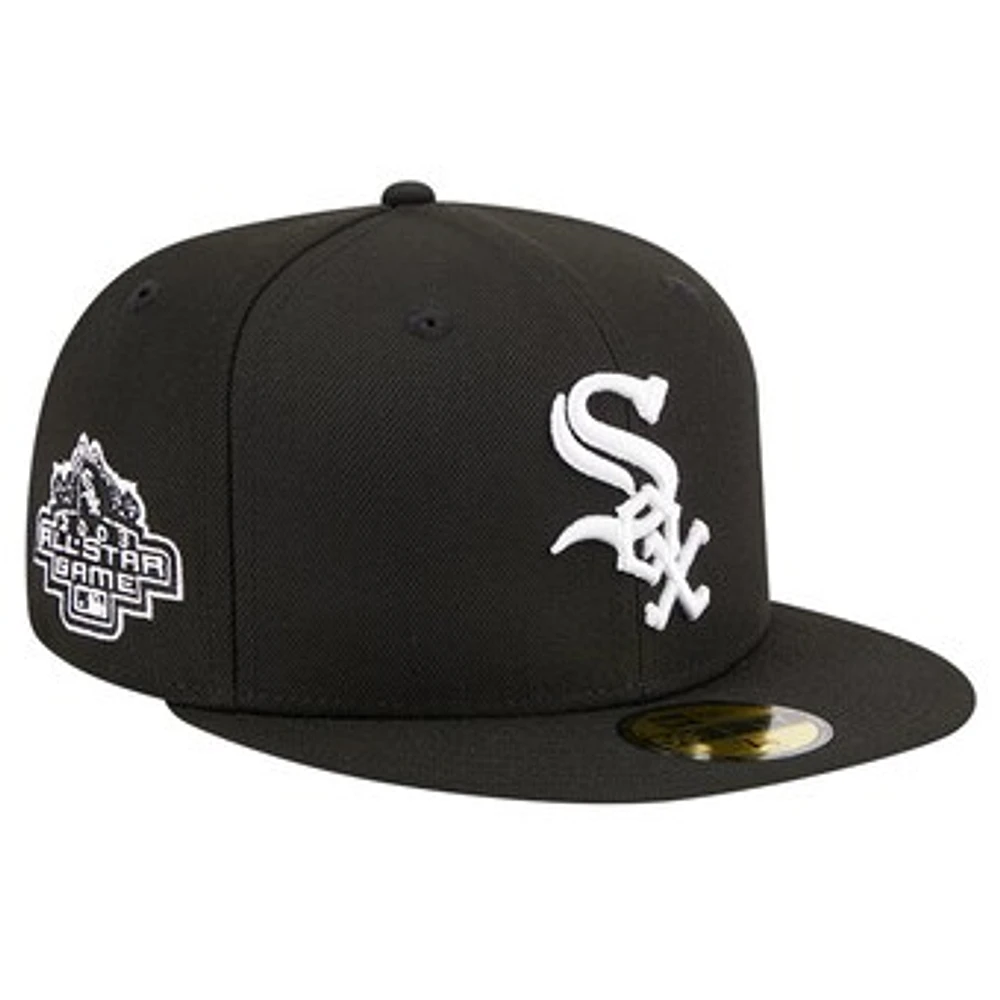 Men's New Era Black Chicago White Sox Logo 59FIFTY Fitted Hat