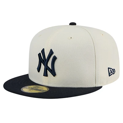 Men's New Era White York Yankees Evergreen Chrome 59FIFTY Fitted Hat