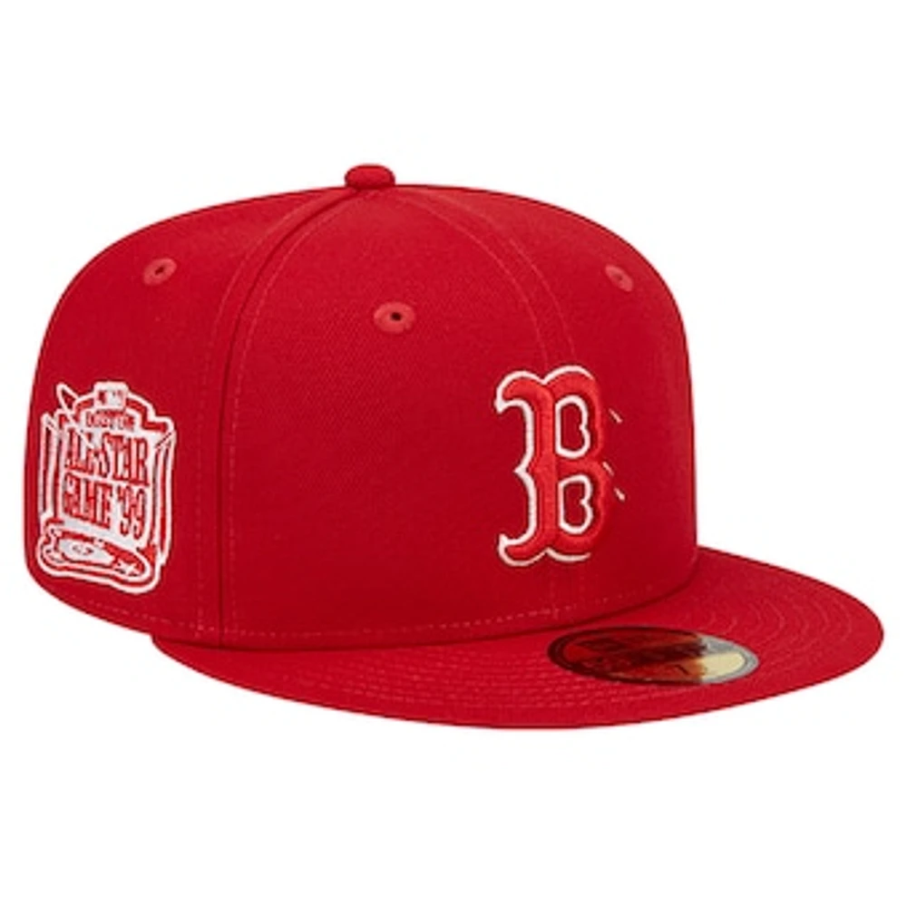 Men's New Era Red Boston Sox Logo 59FIFTY Fitted Hat